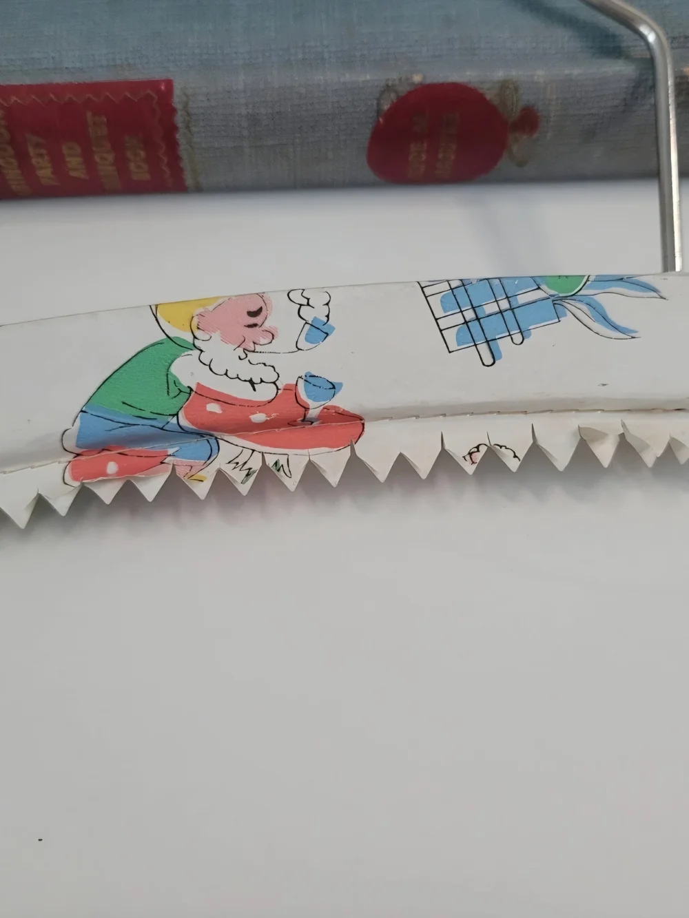 Children's Printed Padded Hangers - White with Multicolor Cartoon Print